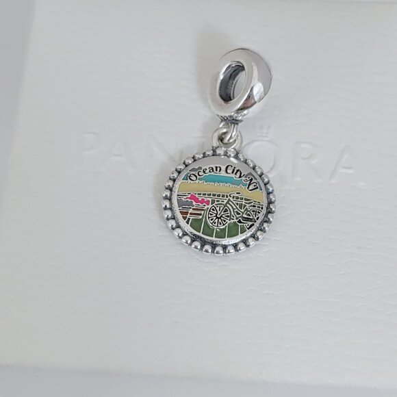 Pandora Ocean City New Jersey Bike Exclusive Dangle Charm with box - Picture 7 of 9